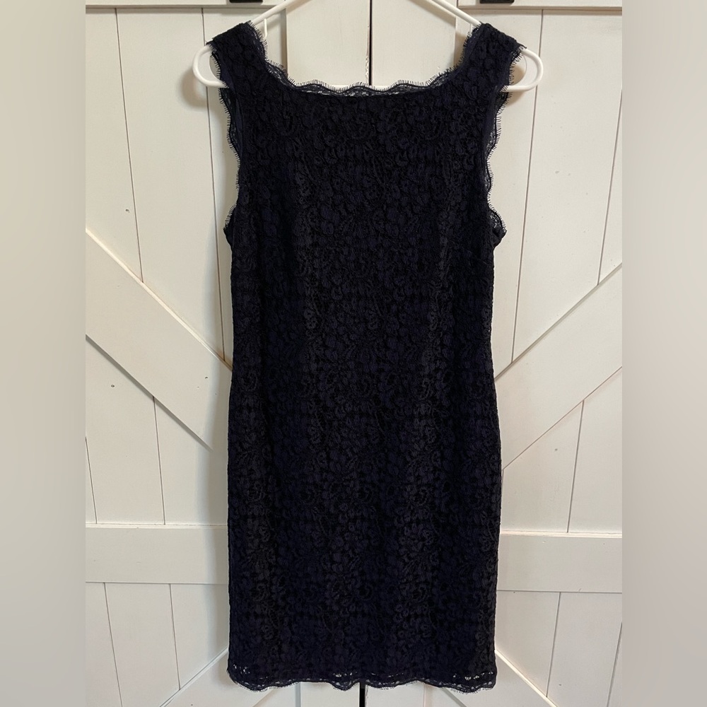 Adrianna Papell Navy Lace Dress
